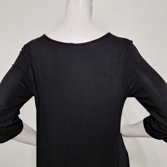 Miss Couture Black Whimsigoth Fairy Bead & Flower Embellished Sheer Hem Dress M - Picture 7 of 13